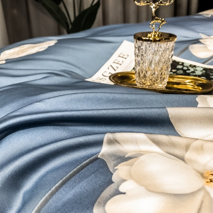 91家纺网 家纺一手货源 找家纺 朵美 2021新款60天丝数码印花夏被四件套 莫吉托