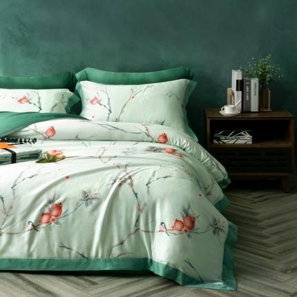 91家纺网 家纺一手货源 找家纺 （总）朵美 2021新款100支天丝数码印花四件套