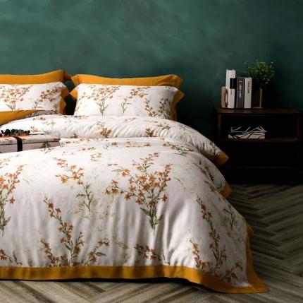 91家纺网 家纺一手货源 找家纺 （总）朵美 2021新款100支天丝数码印花四件套