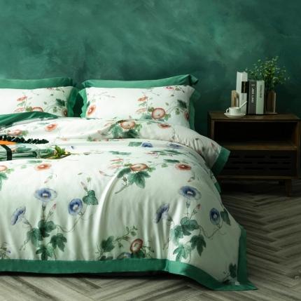 91家纺网 家纺一手货源 找家纺 （总）朵美 2021新款100支天丝数码印花四件套