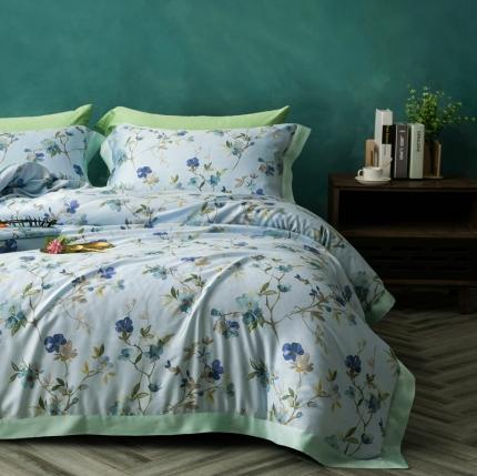 91家纺网 家纺一手货源 找家纺 （总）朵美 2021新款100支天丝数码印花四件套