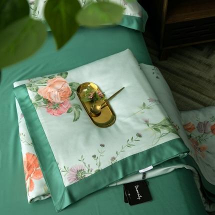 91家纺网 家纺一手货源 找家纺 （总）朵美2021新款100支天丝数码印花夏被夏被四件套