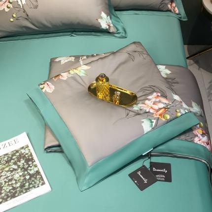 91家纺网 家纺一手货源 找家纺 （总）朵美2021新款100支天丝数码印花夏被夏被四件套