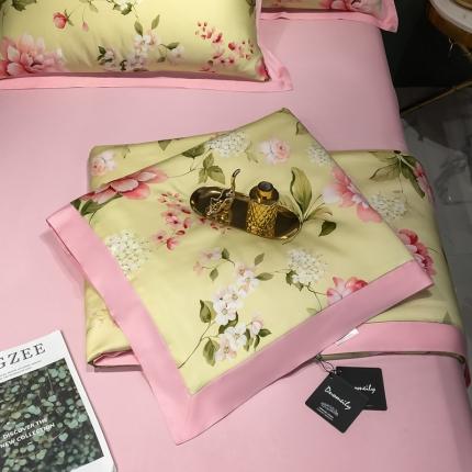 91家纺网 家纺一手货源 找家纺 （总）朵美2021新款100支天丝数码印花夏被夏被四件套