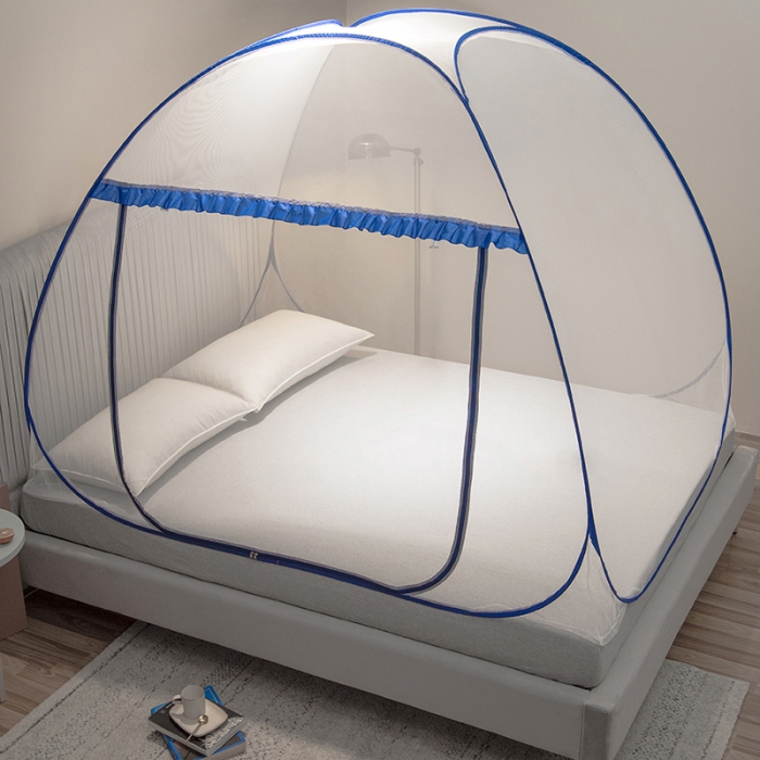 91家纺网 家纺一手货源 找家纺 （总）免安装坐床蚊帐U型拉链魔术蚊帐儿童防摔防蚊蒙古包