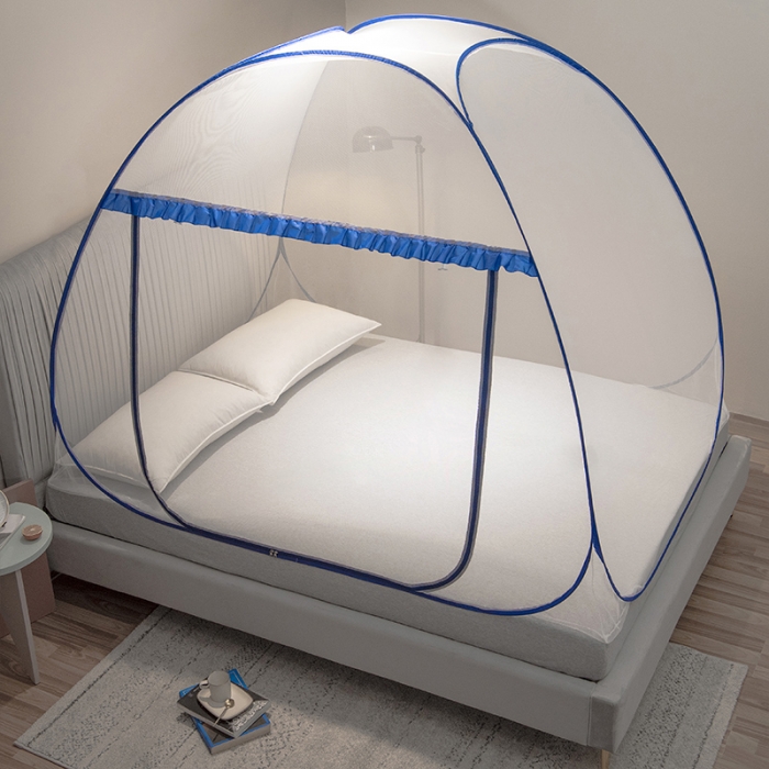 91家纺网 家纺一手货源 找家纺 （总）免安装坐床蚊帐U型拉链魔术蚊帐儿童防摔防蚊蒙古包