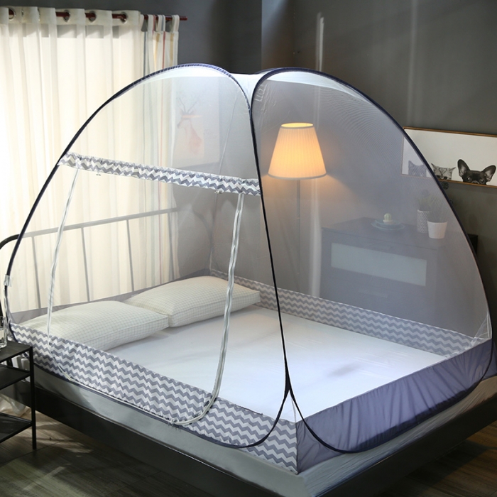 91家纺网 家纺一手货源 找家纺 （总）免安装坐床蚊帐U型拉链魔术蚊帐儿童防摔防蚊蒙古包