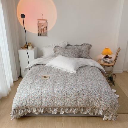 91家纺网 家纺一手货源 找家纺 北纬27度 2021新款韩式多功能夏被四件套二合一 花火