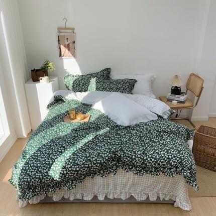 91家纺网 家纺一手货源 找家纺 北纬27度 2021新款韩式多功能夏被四件套二合一 青岚