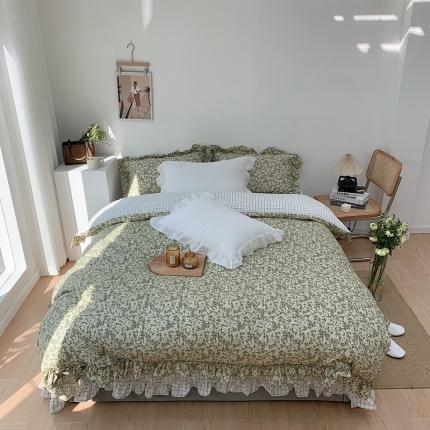 北纬27度 2021新款韩式多功能夏被四件套二合一 翠雨