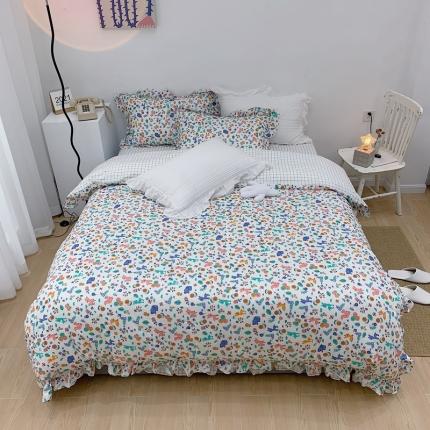 北纬27度 2021新款韩式多功能夏被四件套二合一 动物乐园