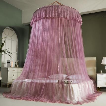 夏彩 88518蕾丝大圆吊顶蚊帐 豆沙