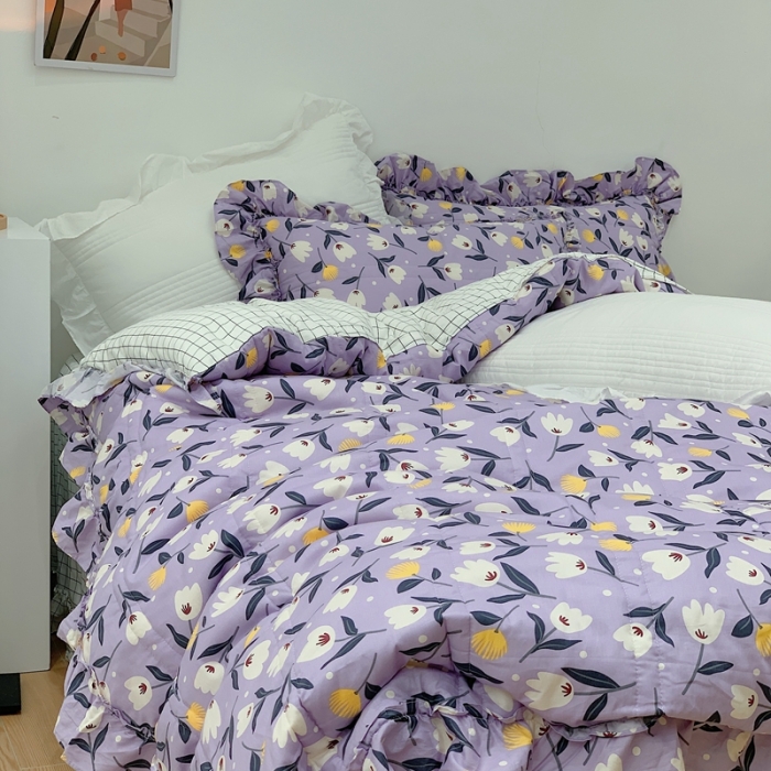 91家纺网 家纺一手货源 找家纺 北纬27度 2021新款韩式多功能夏被四件套二合一 微醺