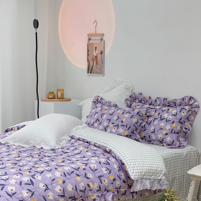 91家纺网 家纺一手货源 找家纺 北纬27度 2021新款韩式多功能夏被四件套二合一 微醺