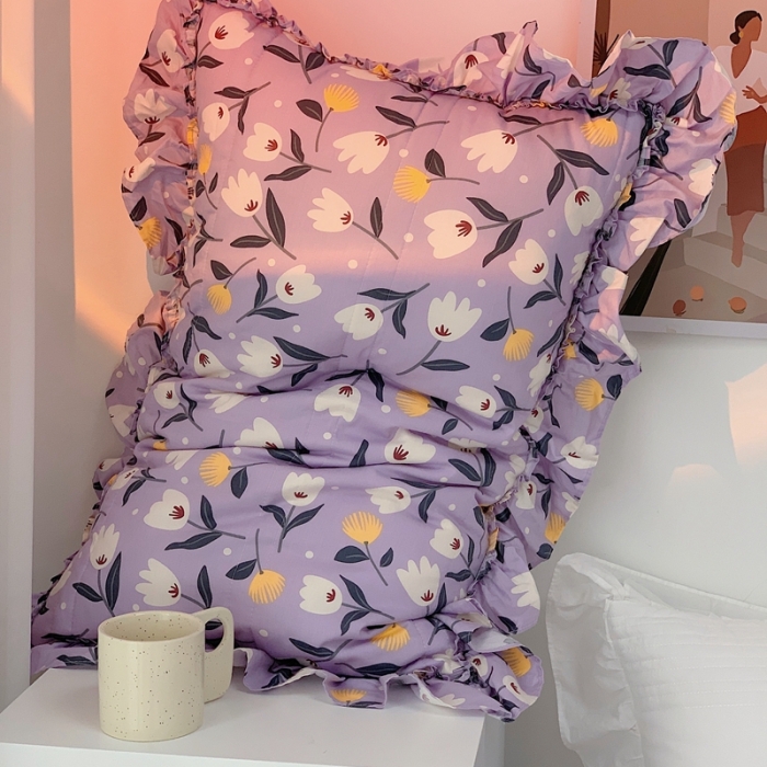 91家纺网 家纺一手货源 找家纺 北纬27度 2021新款韩式多功能夏被四件套二合一 微醺