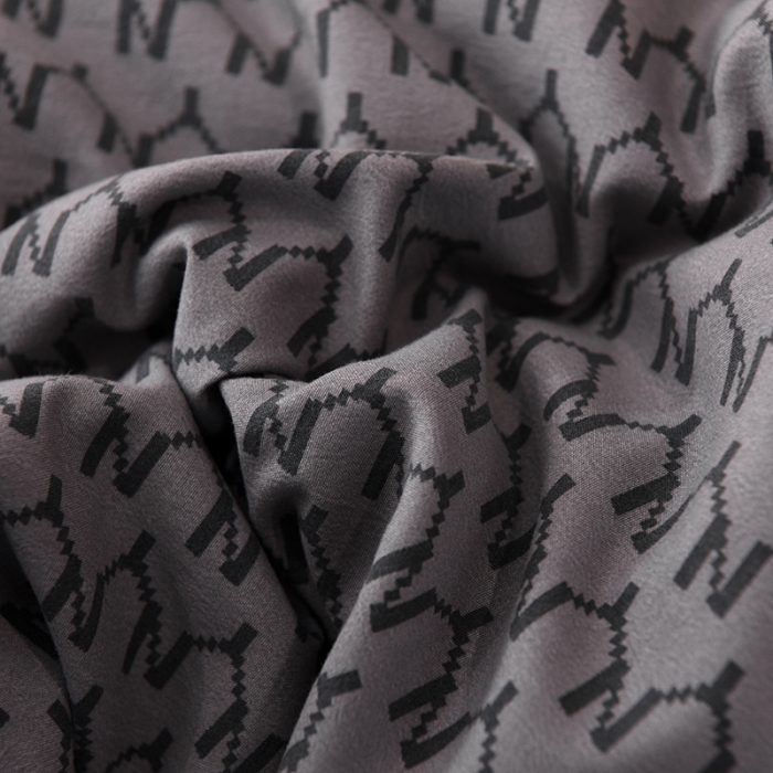 91家纺网 家纺一手货源 找家纺 绒世界 2021新款水洗棉印花千鸟格四件套 高级灰