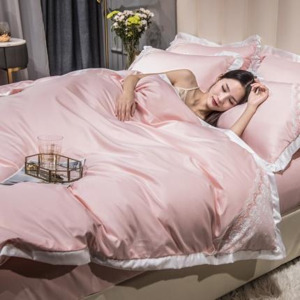 91家纺网 家纺一手货源 找家纺 （总）绒世界 2021新款水洗真丝公主四件套