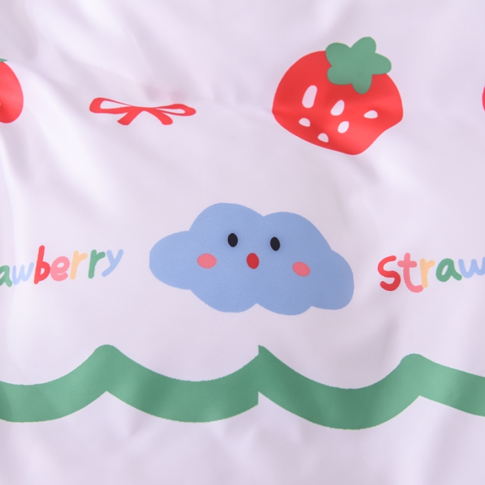 91家纺网 家纺一手货源 找家纺 绒世界 2021新款水洗真丝床裙款四件套 小草莓