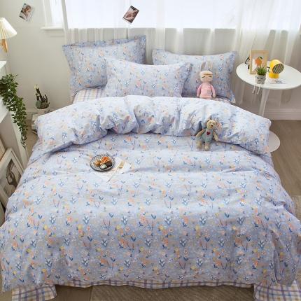 91家纺网 家纺一手货源 找家纺 （总）宝齐莱 2021新款13372小清新印花四件套