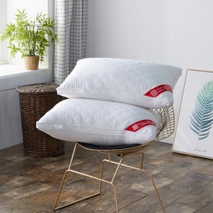 （总）仁宇枕业 2021新款全棉酒店绗绣羽丝绒枕头