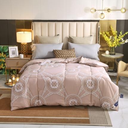 91家纺网 家纺一手货源 找家纺 招财星家纺 2025新款全棉被-无模特 春华秋实-卡其