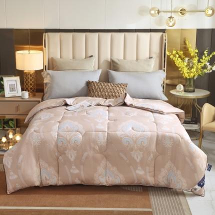 91家纺网 家纺一手货源 找家纺 招财星家纺 2025新款全棉被-无模特 春意盎然-金色