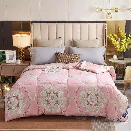 91家纺网 家纺一手货源 找家纺 招财星家纺 2025新款全棉被-无模特 满园春光-粉