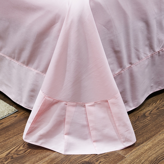 91家纺网 家纺一手货源 找家纺 U品汇春夏新品60s长绒棉绣花全棉刺绣四件套梅花鹿系列少女粉