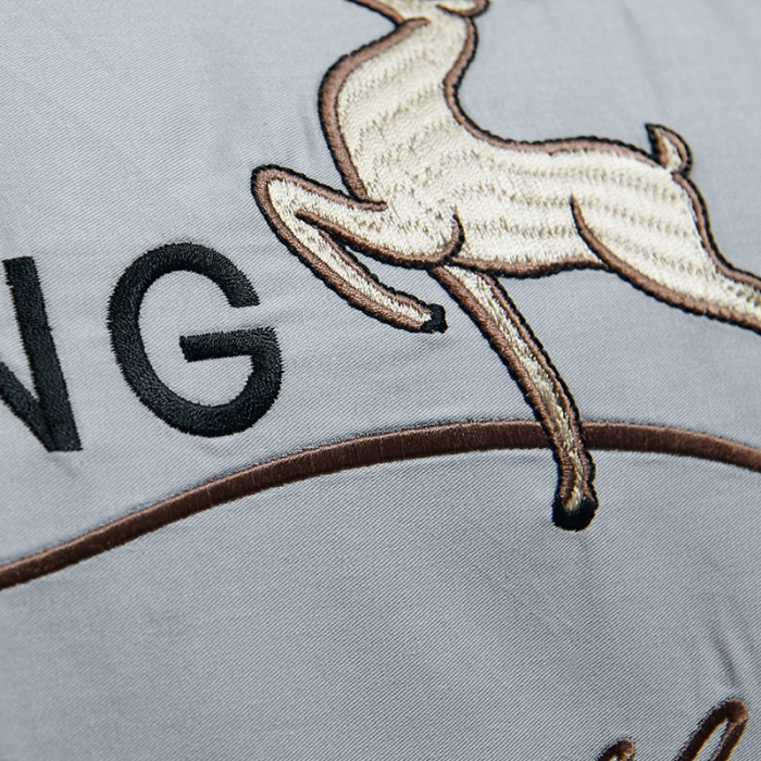 91家纺网 家纺一手货源 找家纺 U品汇春夏新品60s长绒棉绣花全棉刺绣四件套梅花鹿系列绅士灰