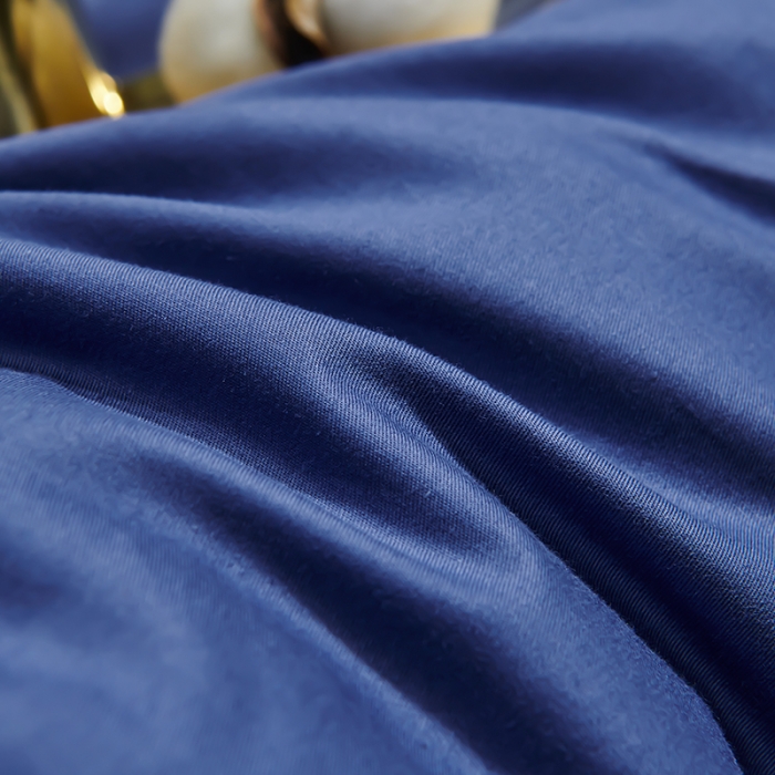 91家纺网 家纺一手货源 找家纺 U品汇春夏新品60s长绒棉绣花全棉刺绣四件套梅花鹿系列深邃蓝