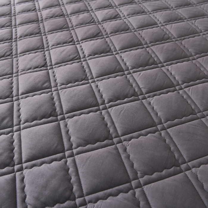 91家纺网 家纺一手货源 找家纺 豪选2025新款上新纯棉夹棉床笠床垫套抗菌可裸睡四季款 灰色