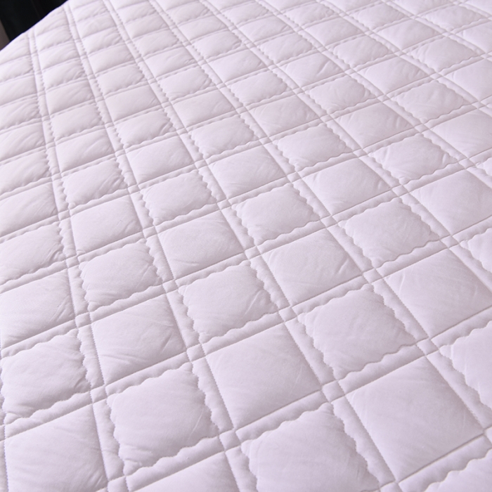 91家纺网 家纺一手货源 找家纺 豪选2025新款上新纯棉夹棉床笠床垫套抗菌可裸睡四季款 白色