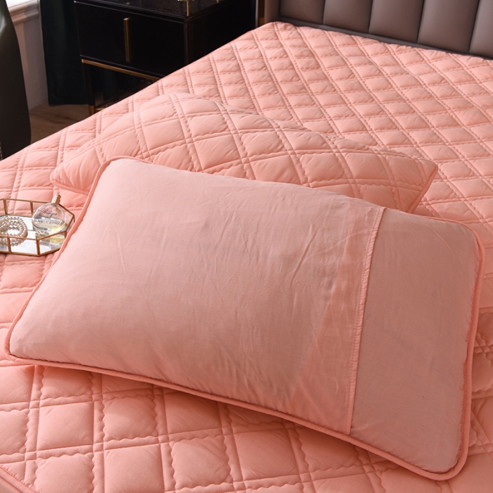 91家纺网 家纺一手货源 找家纺 豪选2025新款上新纯棉夹棉床笠床垫套抗菌可裸睡四季款 玉色