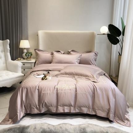 91家纺网 家纺一手货源 找家纺 （总）馨蕊家居 2021新品春夏高定100支艾丽莎四件套