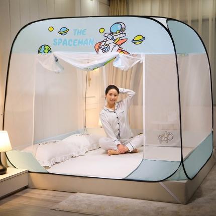 91家纺网 家纺一手货源 找家纺 新太阳蚊帐 2025新款新款免安装印花蚊帐 宇航员