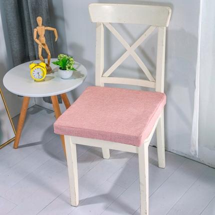 91家纺网 家纺一手货源 找家纺 U品汇新款北欧现代办公室椅学生凳椅垫海绵坐垫 棉麻素色肉粉