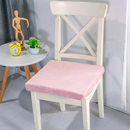 U品汇新款北欧现代办公室椅学生凳椅垫海绵坐垫 雪尼尔肉粉