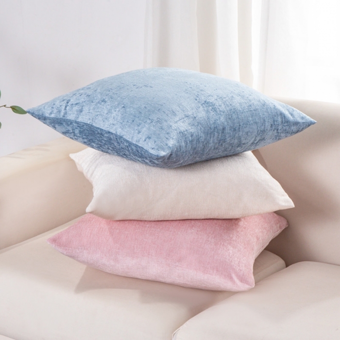 91家纺网 家纺一手货源 找家纺 U品汇 2021新款棉麻抱枕套 棉麻素色雪域蓝
