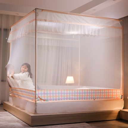 91家纺网 家纺一手货源 找家纺 （总）2024凯儿升级床笠款宝宝防摔坐床拉链蚊帐单双人家用