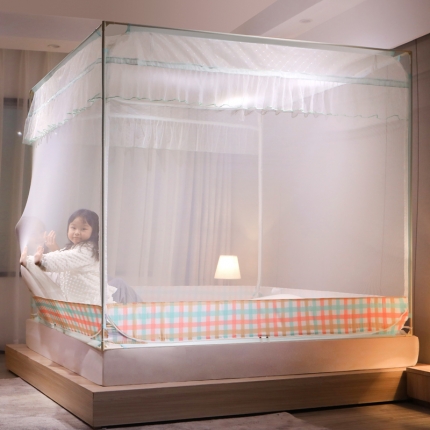91家纺网 家纺一手货源 找家纺 （总）2024凯儿升级床笠款宝宝防摔坐床拉链蚊帐单双人家用