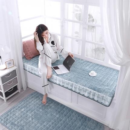 91家纺网 家纺一手货源 找家纺 （总）U品汇 2021新款法莱绒花边飘窗垫