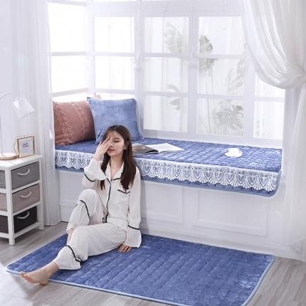 91家纺网 家纺一手货源 找家纺 （总）U品汇 2021新款法莱绒花边飘窗垫