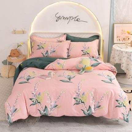 91家纺网 家纺一手货源 找家纺 甜之梦家纺 2025新款13372全棉印花四件套 春庭雪