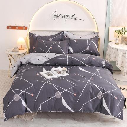 91家纺网 家纺一手货源 找家纺 甜之梦家纺 2025新款13372全棉印花四件套 流星雨