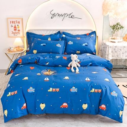 91家纺网 家纺一手货源 找家纺 甜之梦家纺 2025新款13372全棉印花四件套 摩登时光