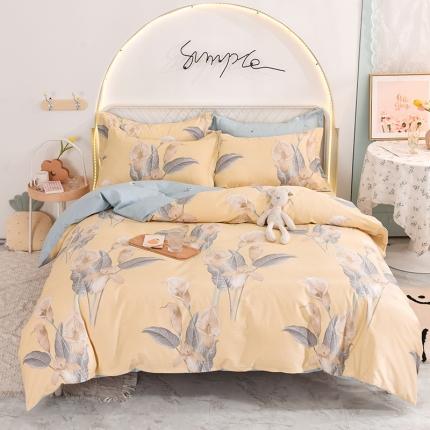 91家纺网 家纺一手货源 找家纺 甜之梦家纺 2025新款13372全棉印花四件套 如梦令