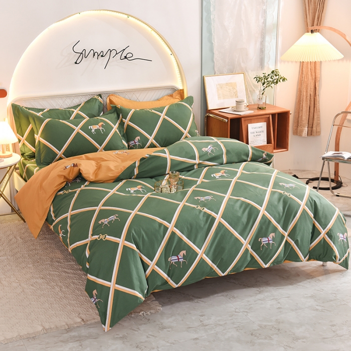 91家纺网 家纺一手货源 找家纺 甜之梦家纺 2025新款13372全棉印花四件套 爱玛仕