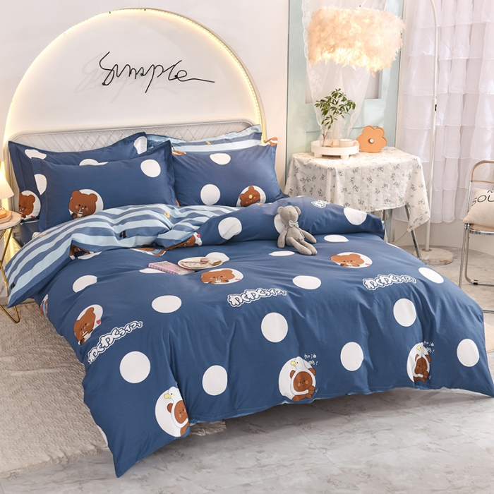 91家纺网 家纺一手货源 找家纺 甜之梦家纺 2025新款13372全棉印花四件套 波比熊