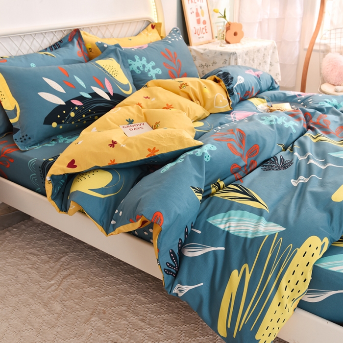 91家纺网 家纺一手货源 找家纺 甜之梦家纺 2025新款13372全棉印花四件套 海洋之心