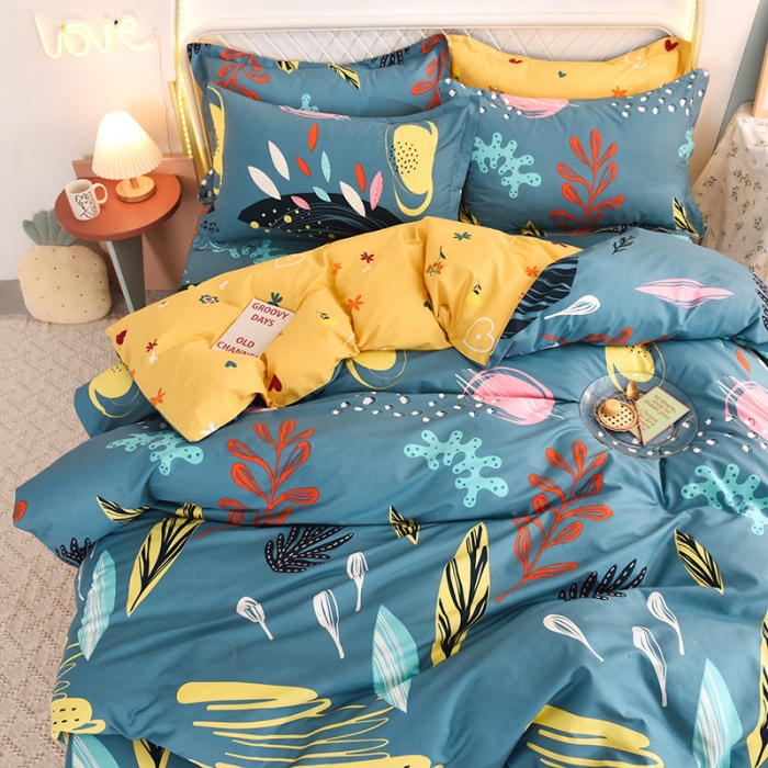 91家纺网 家纺一手货源 找家纺 甜之梦家纺 2025新款13372全棉印花四件套 海洋之心